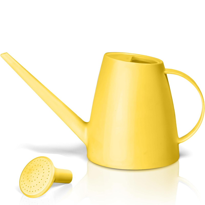 Plastic Watering Can - for Home Plant Garden - 1/2 Gallon - Yellow