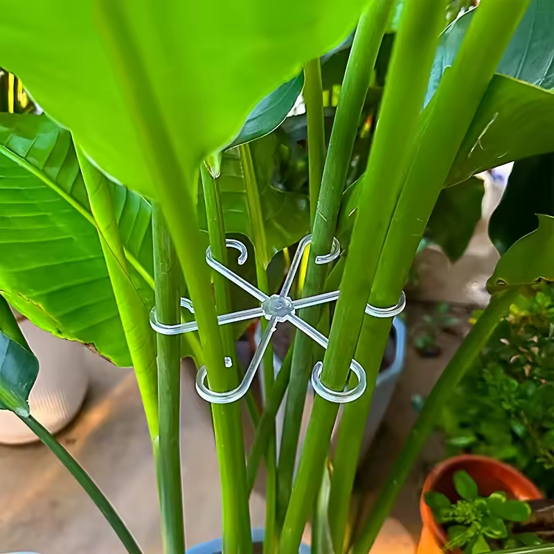 4Pcs Plant Anti-Toppling Support Pole Green Plant Fixator Flower Hydroponic Folding Fixed Support Plant Stand Garden Accessories